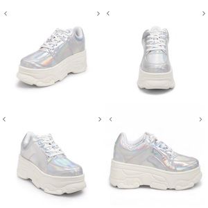 Iridescent Platform Sneakers